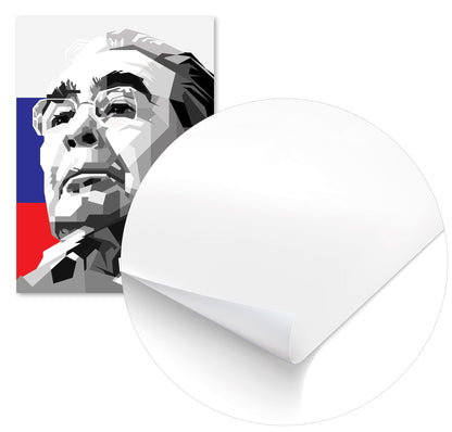 Leonid Brezhnev Blackwhite Portrait - @Artkreator