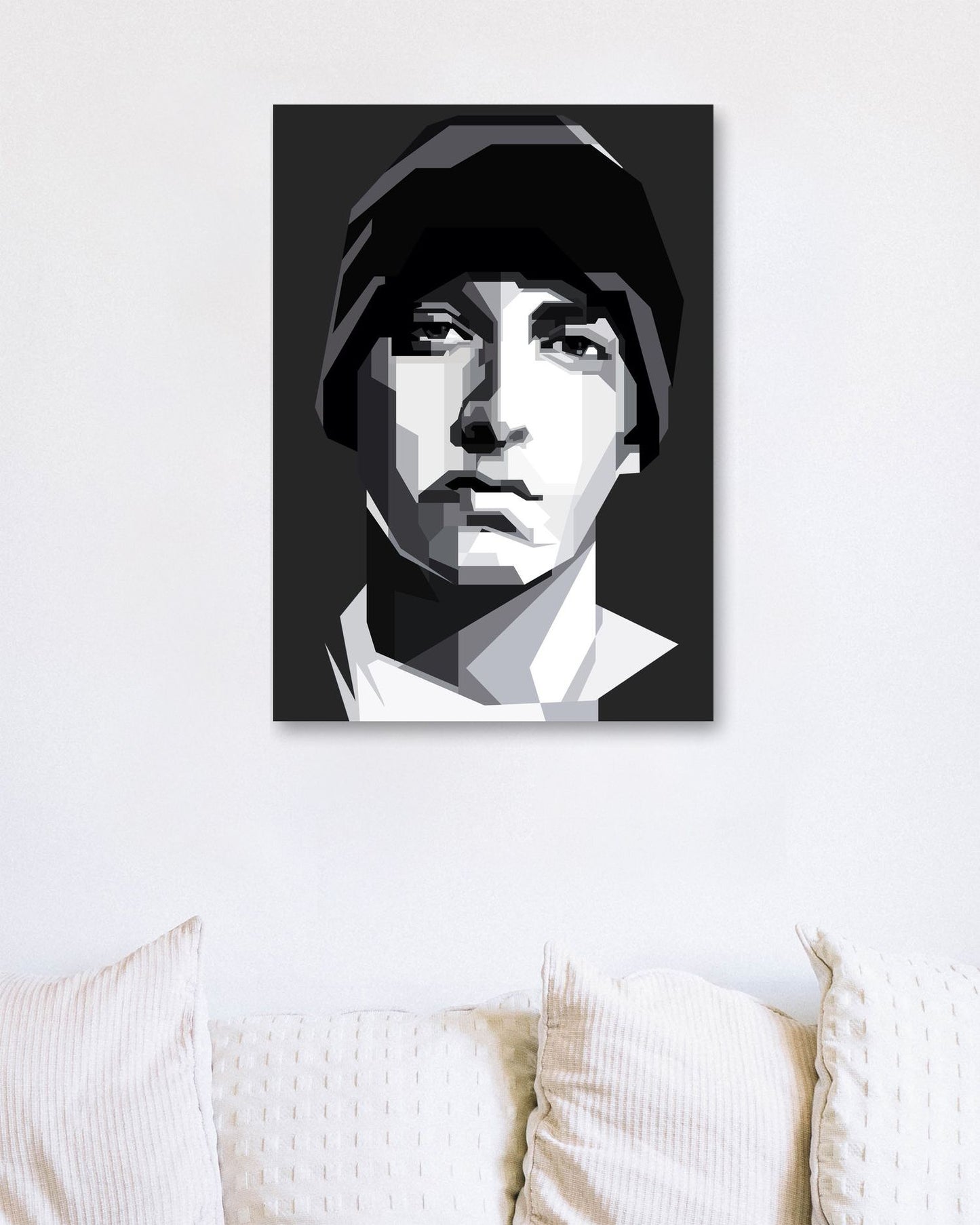 Eminem Blackwhite Portrait - @Artkreator