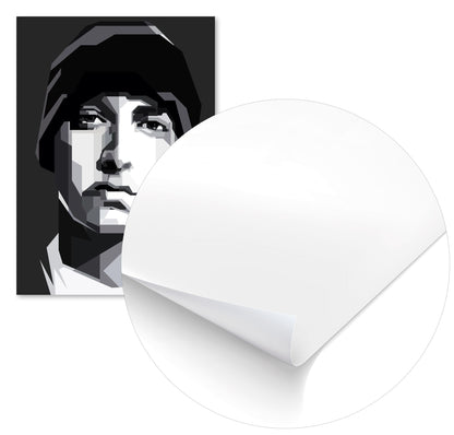 Eminem Blackwhite Portrait - @Artkreator