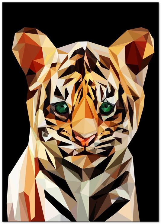 cute baby tiger nursery animal - @Artnesia