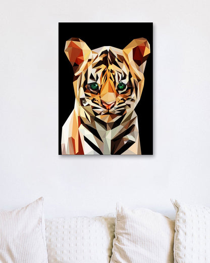 cute baby tiger nursery animal - @Artnesia