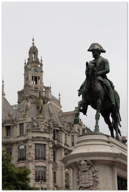 Vistas de la estatua de Pedro IV en Oporto - @filmload