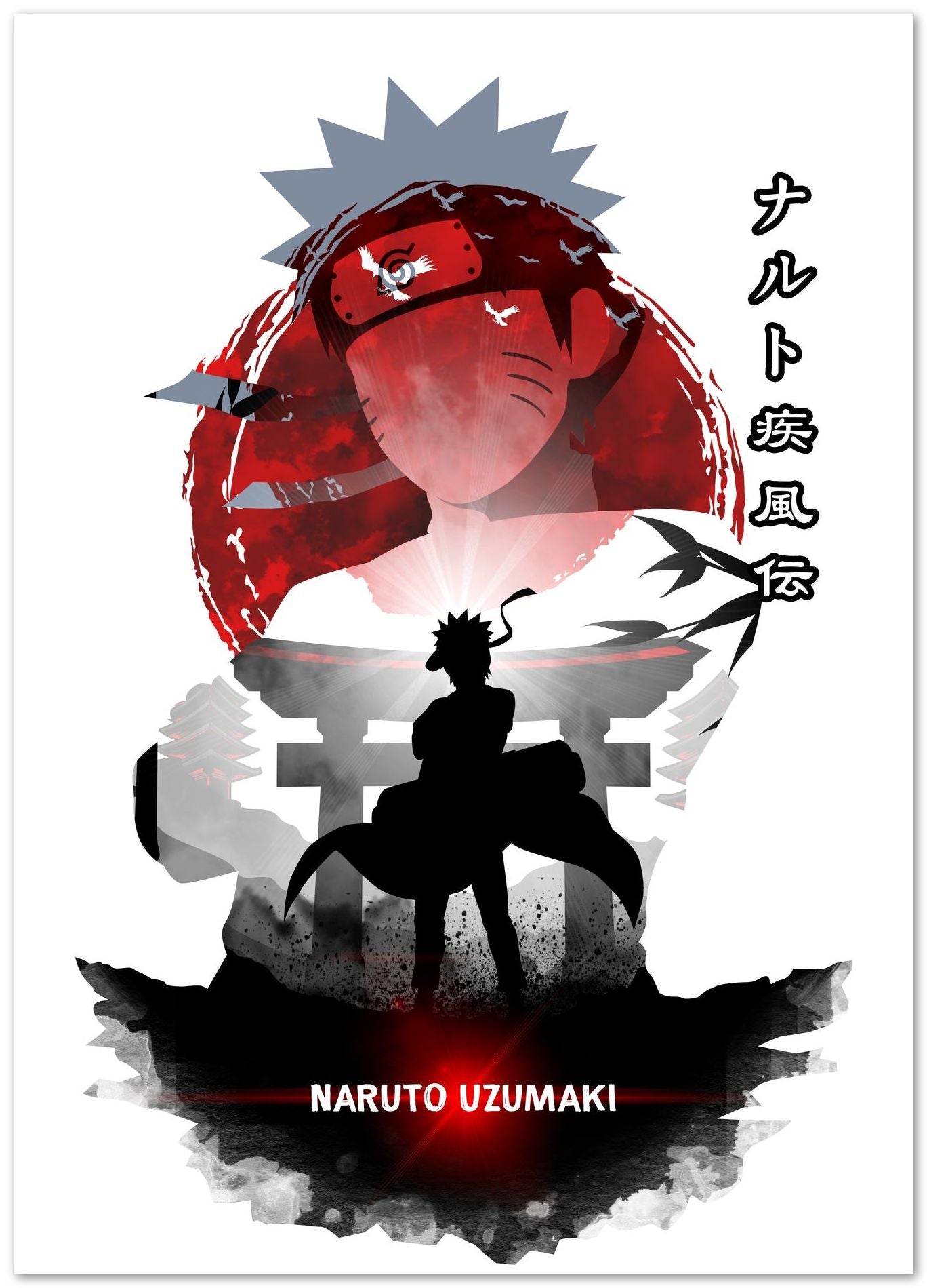 naruto japanse minimalist - @UciStudio