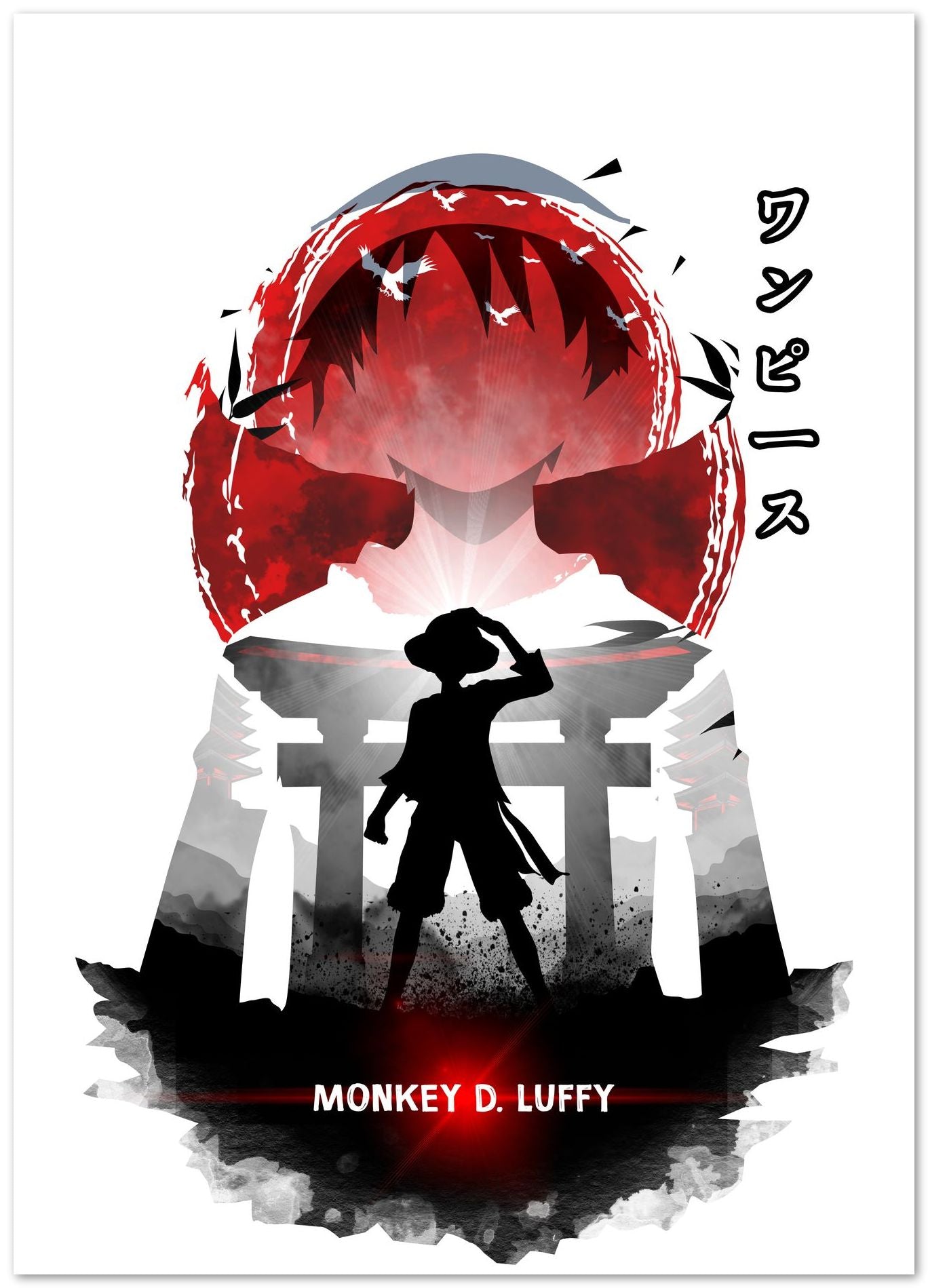 luffy japanese minimalist - @UciStudio