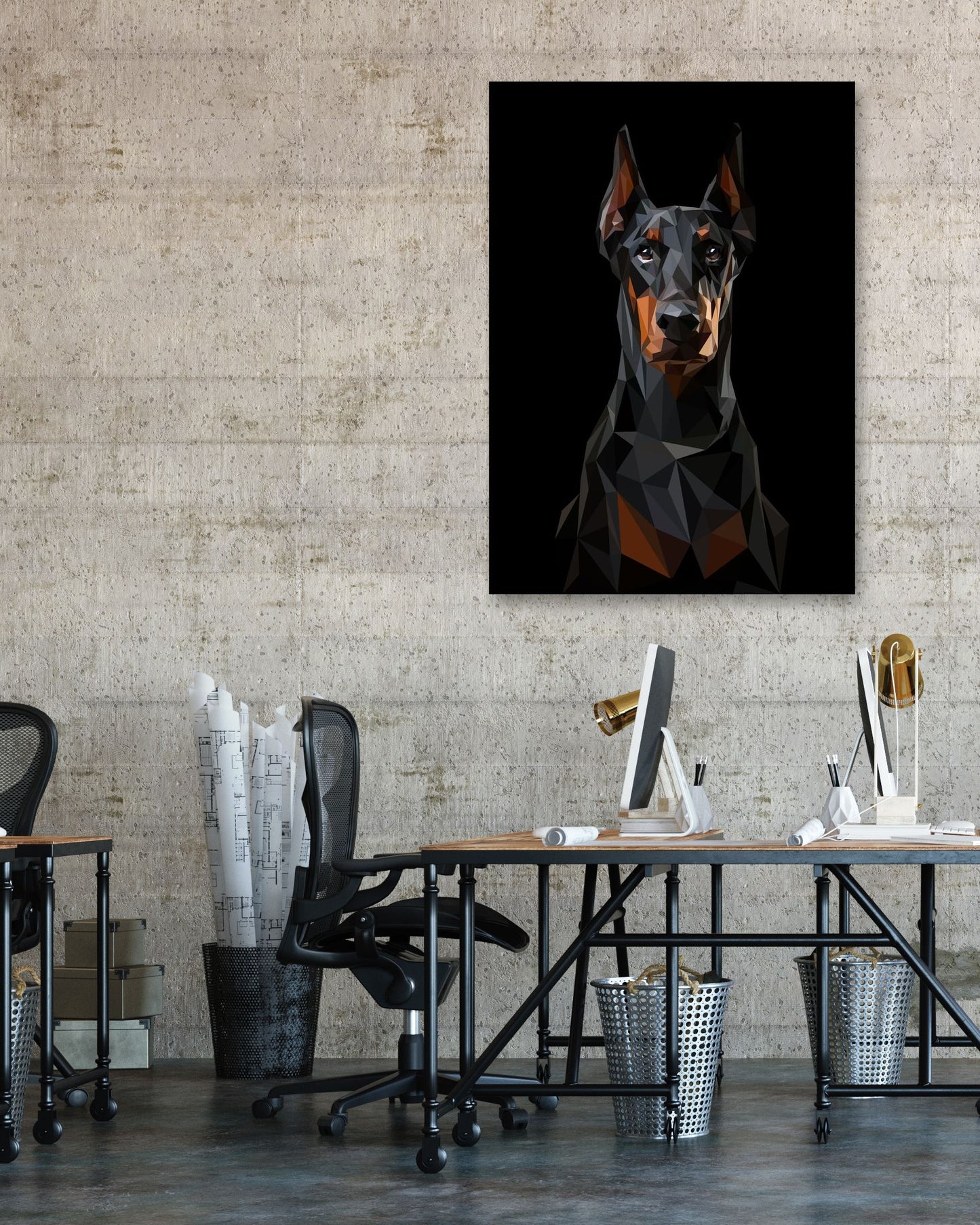 nursery animal doberman dog - @Artnesia