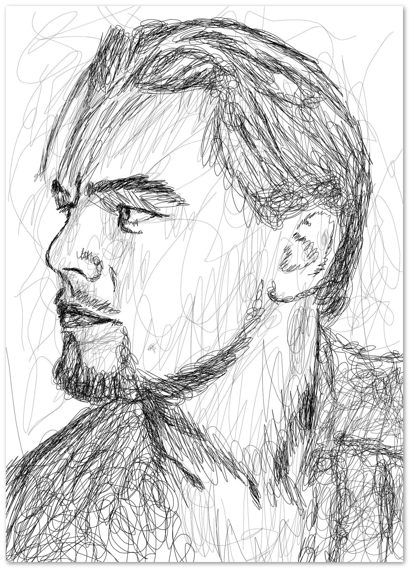 Leonardo DiCaprio Scribble Art - @Najib