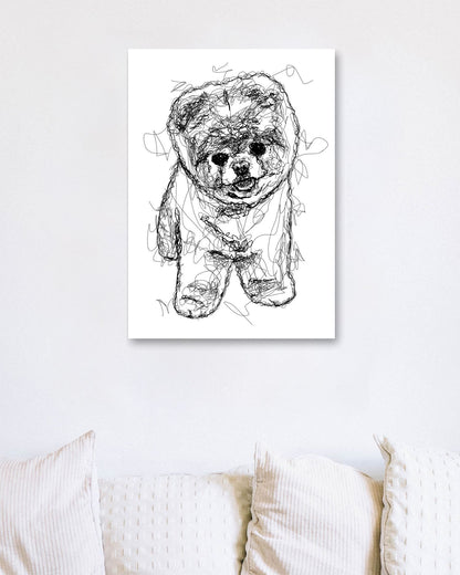 Puppy Cute Scribble Art  - @Najib