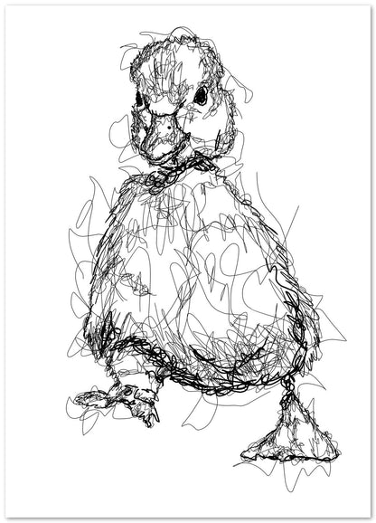 Cute duckling scribble art - @Najib