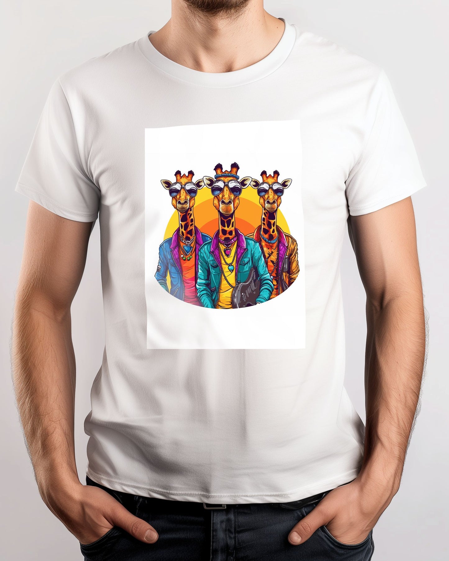 Portrait of a giraffe dressed up as a man in elegant clothes - @Mobilunik