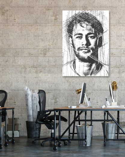 Neymar JR Pensketch Ilustration - @Najib