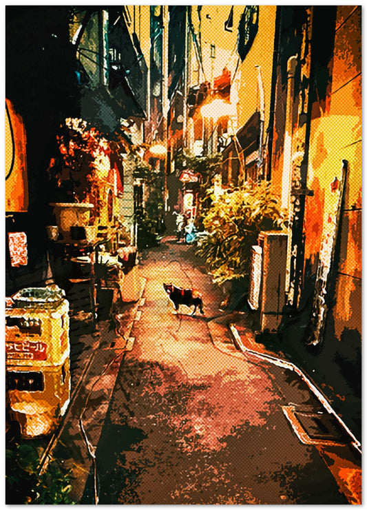 Japan Streets stray cat - @SyanArt