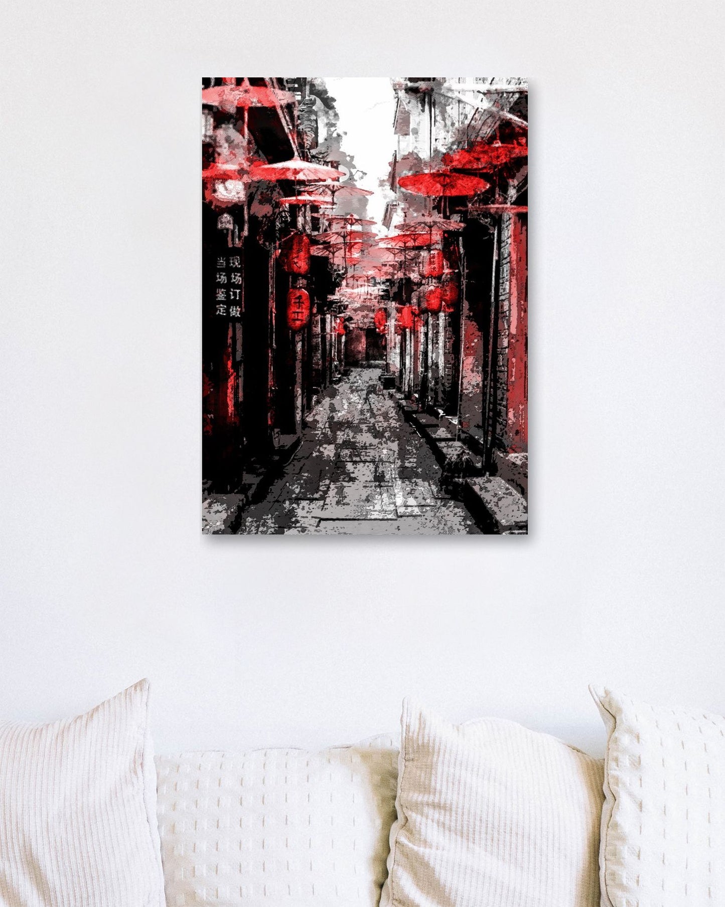 Japan Street sacred temple red umbrella - @SyanArt