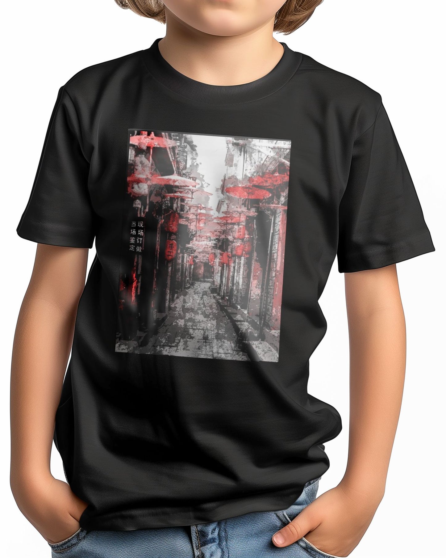 Japan Street sacred temple red umbrella - @SyanArt