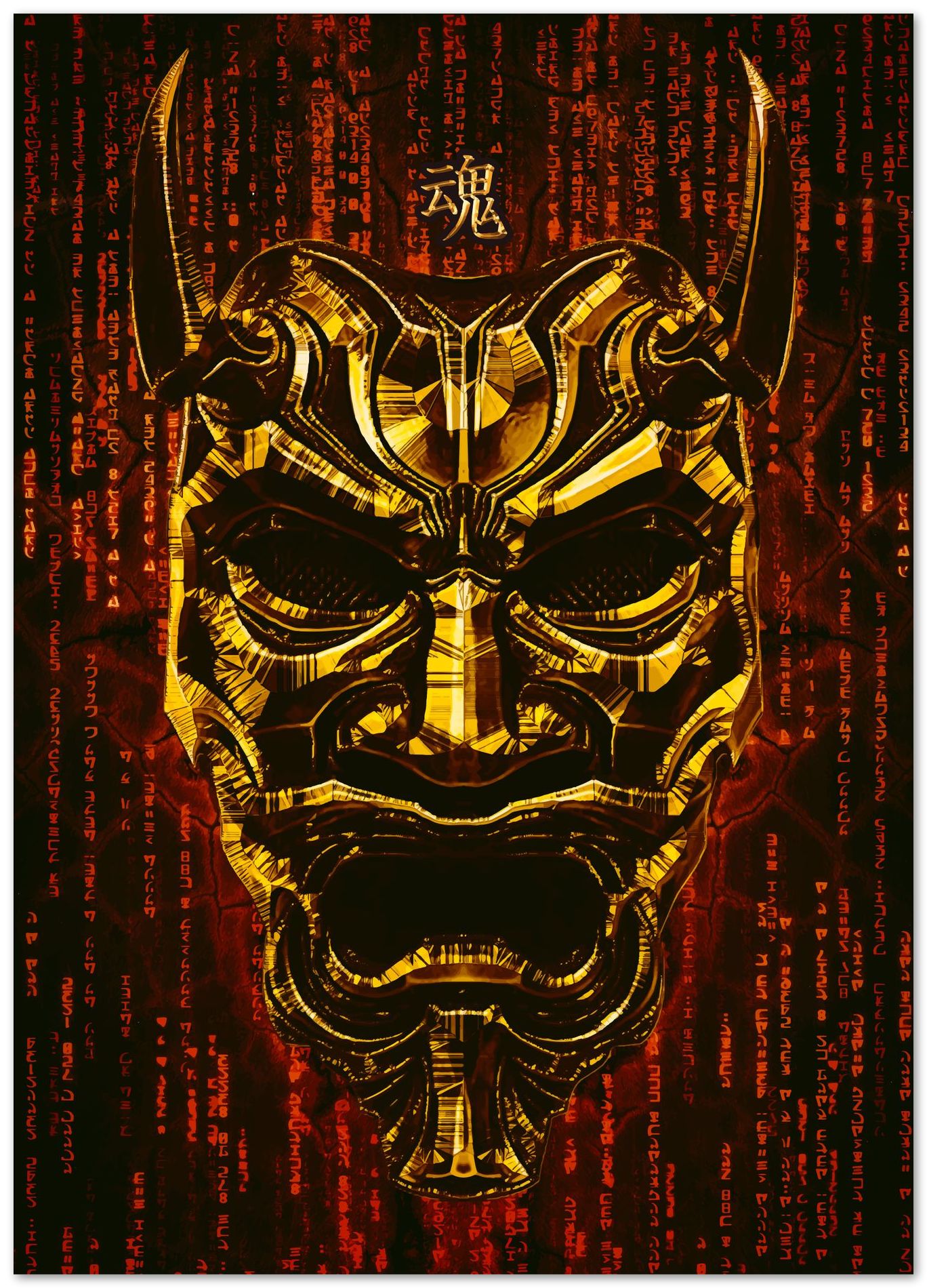 Golden Oni Mask Matrix - @SyanArt