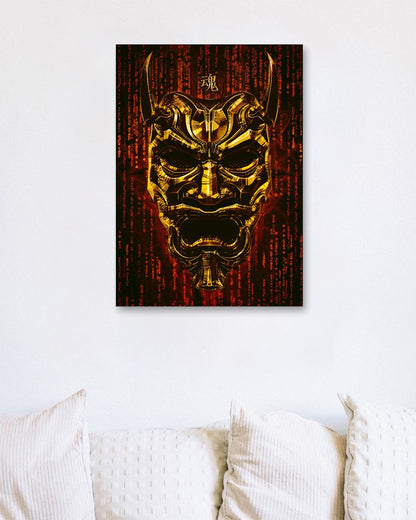 Golden Oni Mask Matrix - @SyanArt