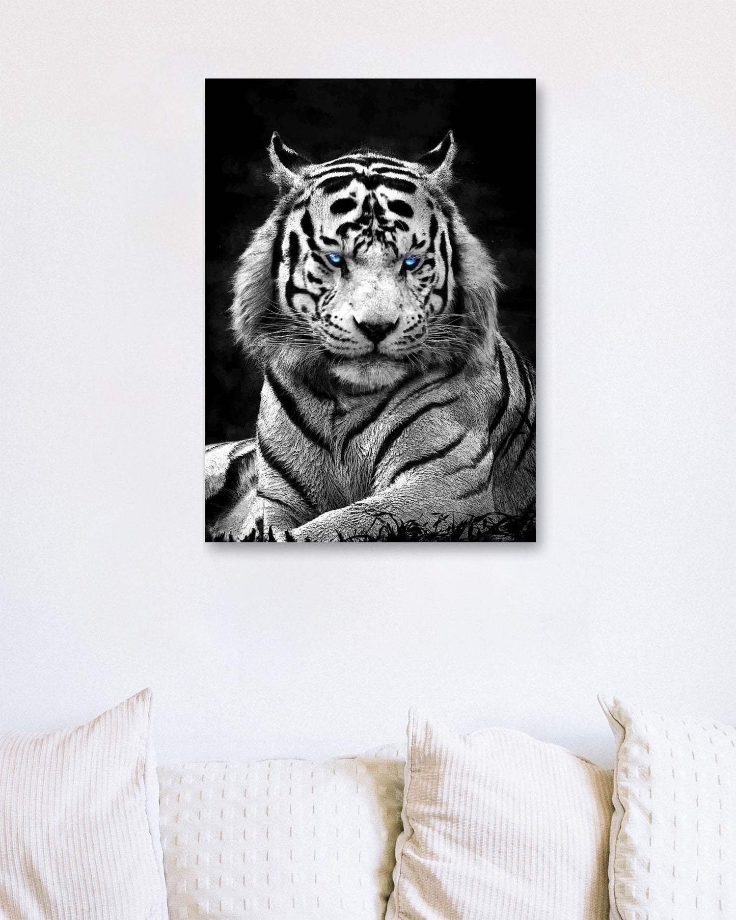 White Syberian Tiger blue eyes - @SyanArt