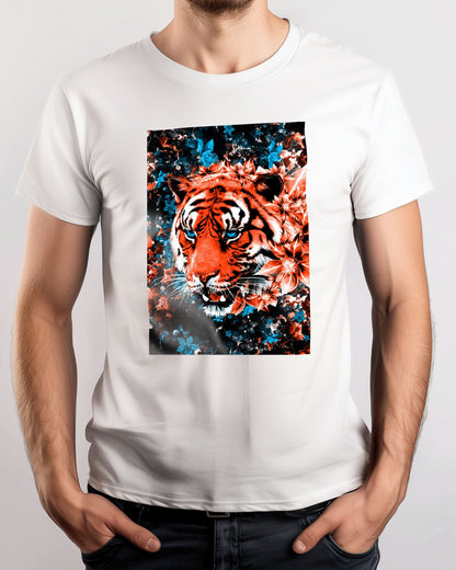 Bangali Tiger orange forest blue eyes - @SyanArt