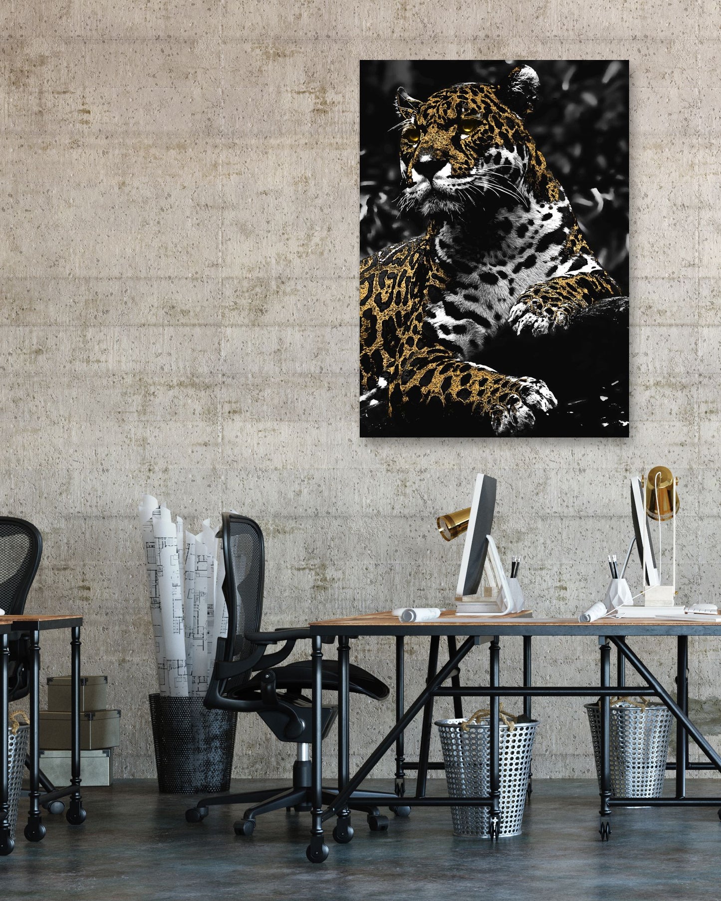 Golden Leopard majestic sacred animal - @SyanArt