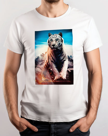 White Tiger Blue eyes sacred montains - @SyanArt