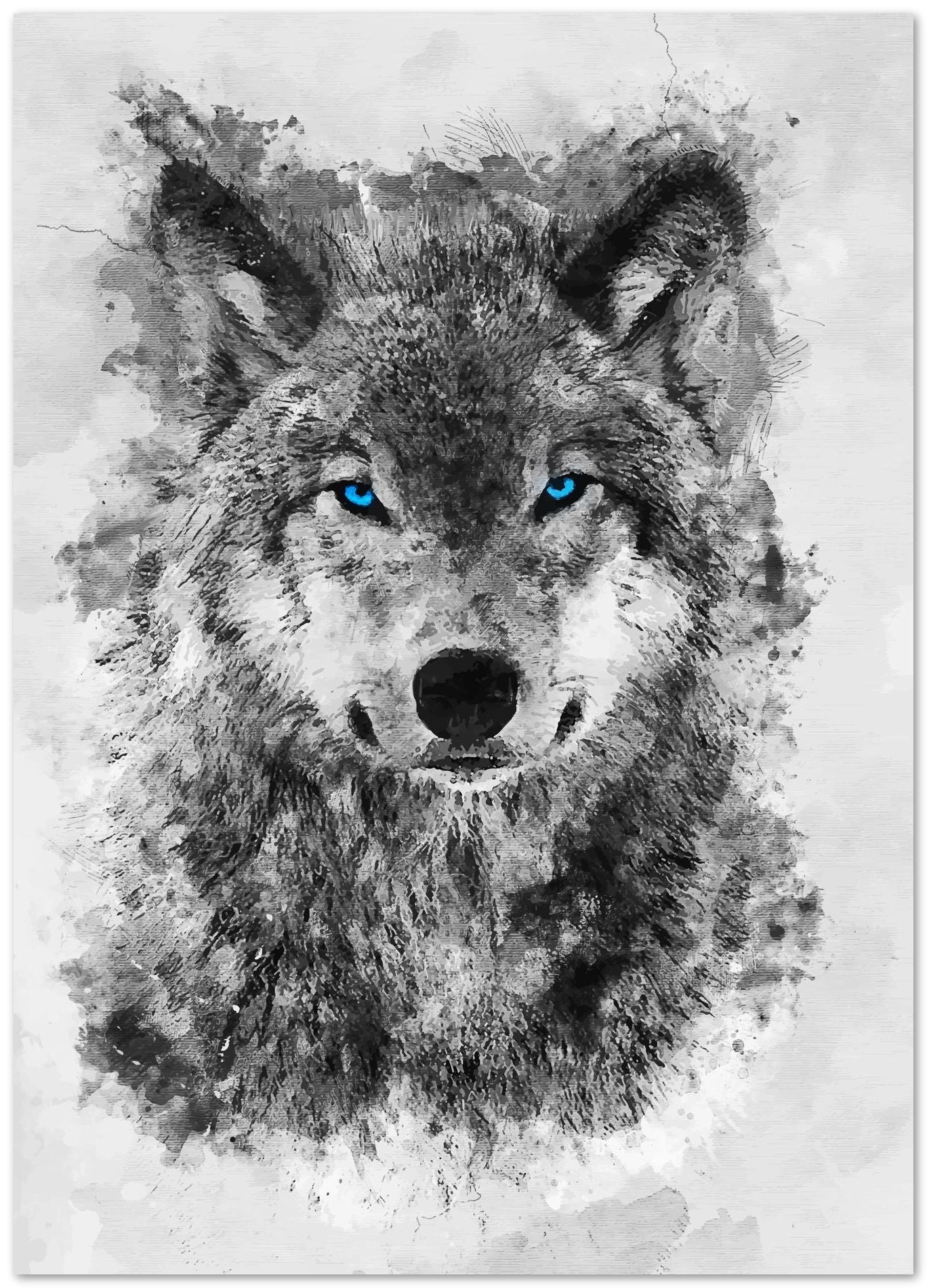 White Wolf Blue Eyes sacred - @SyanArt