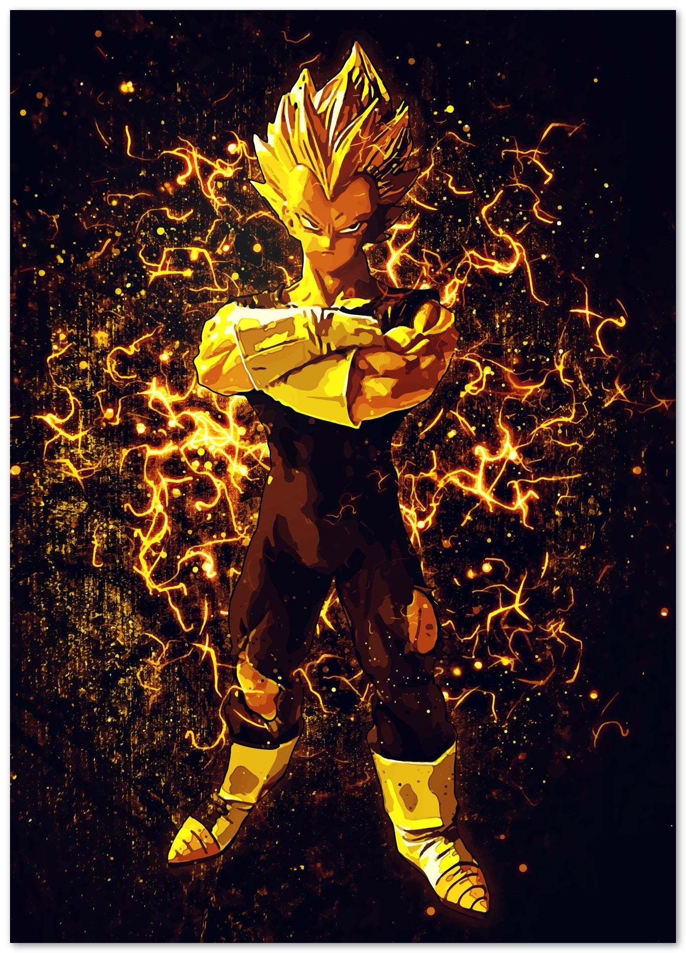 Vegeta Super Saiyan Aura Warrior - @SyanArt