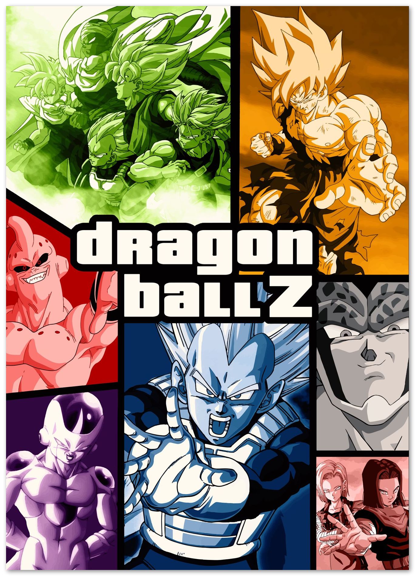 DBZ cover art in GTA style - @SyanArt