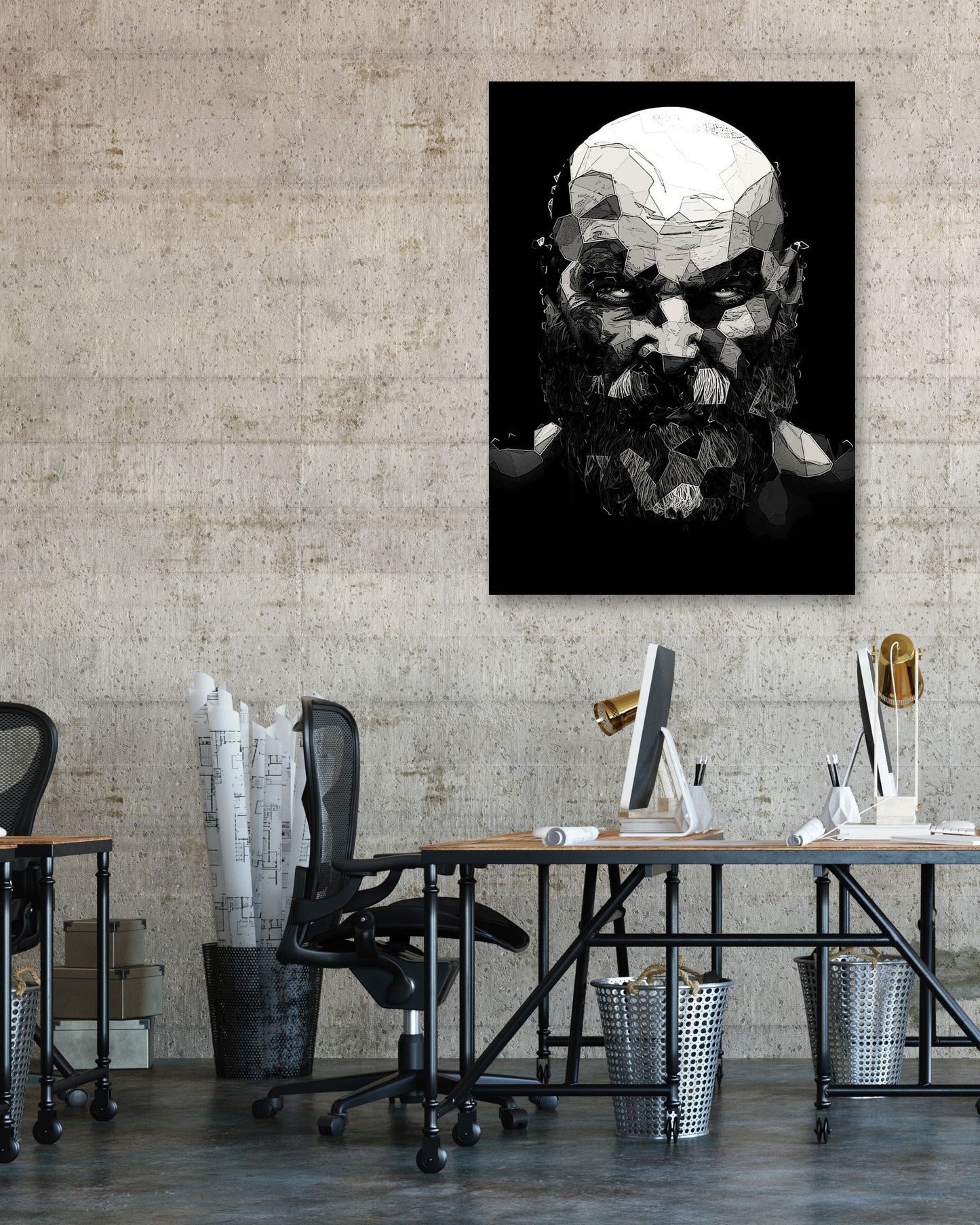 Kratos Low poly art - @SyanArt