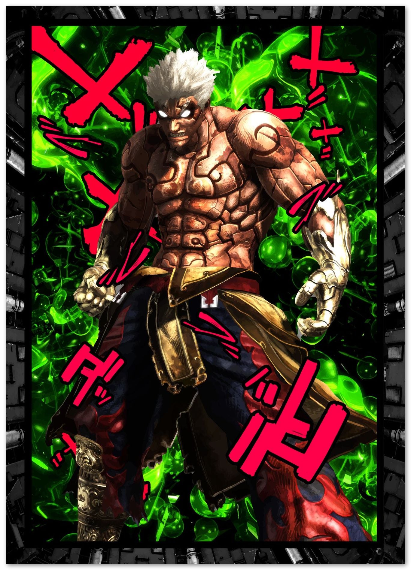 Asura Wrath neon kanji gaming - @SyanArt