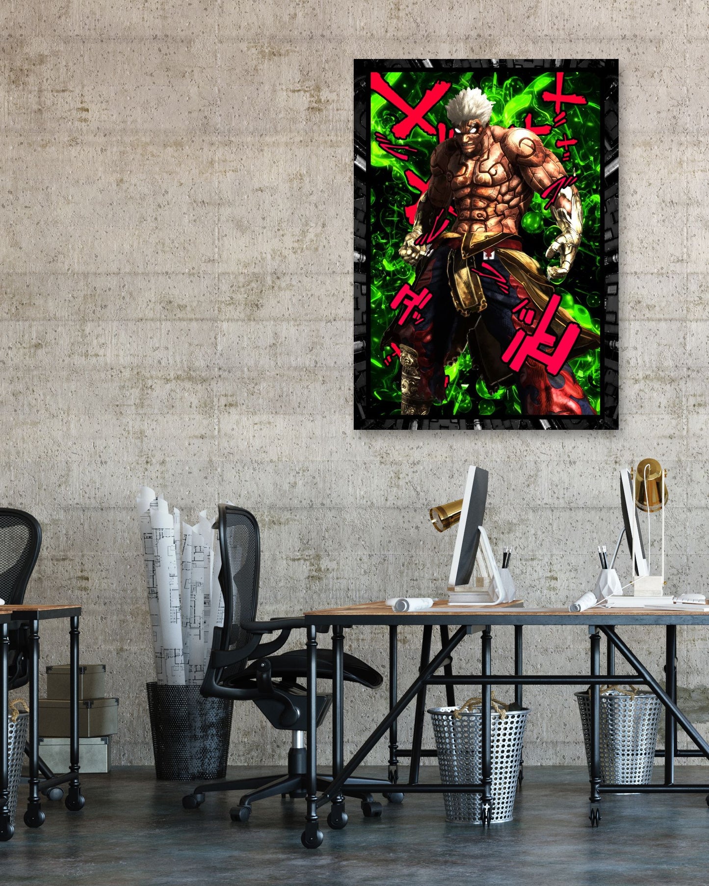 Asura Wrath neon kanji gaming - @SyanArt