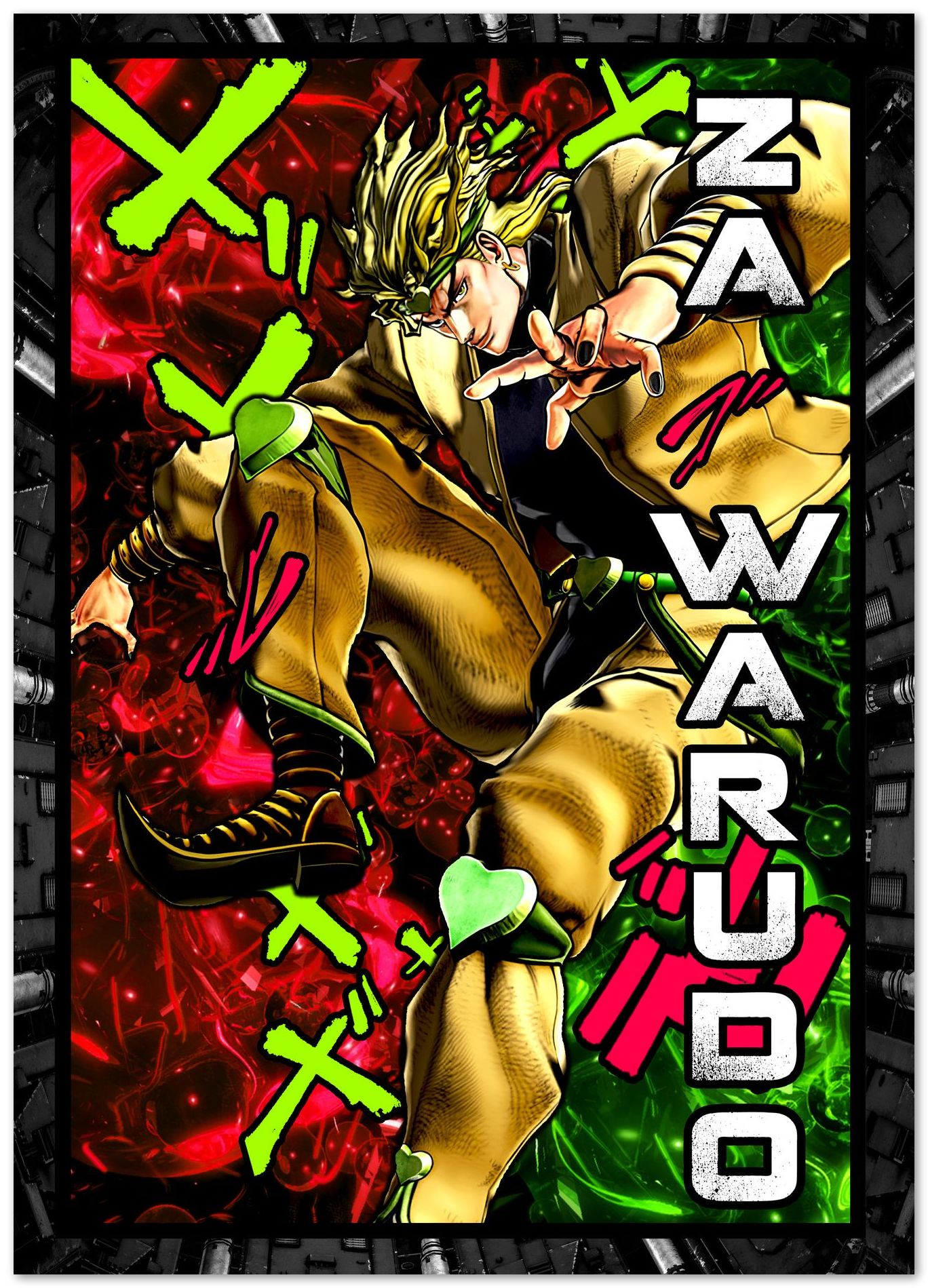 JoJo DIO za warudo neon kanji - @SyanArt