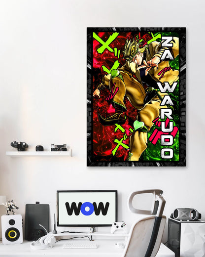 JoJo DIO za warudo neon kanji - @SyanArt