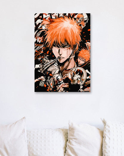 bleach ichigo orange vector collage - @SyanArt