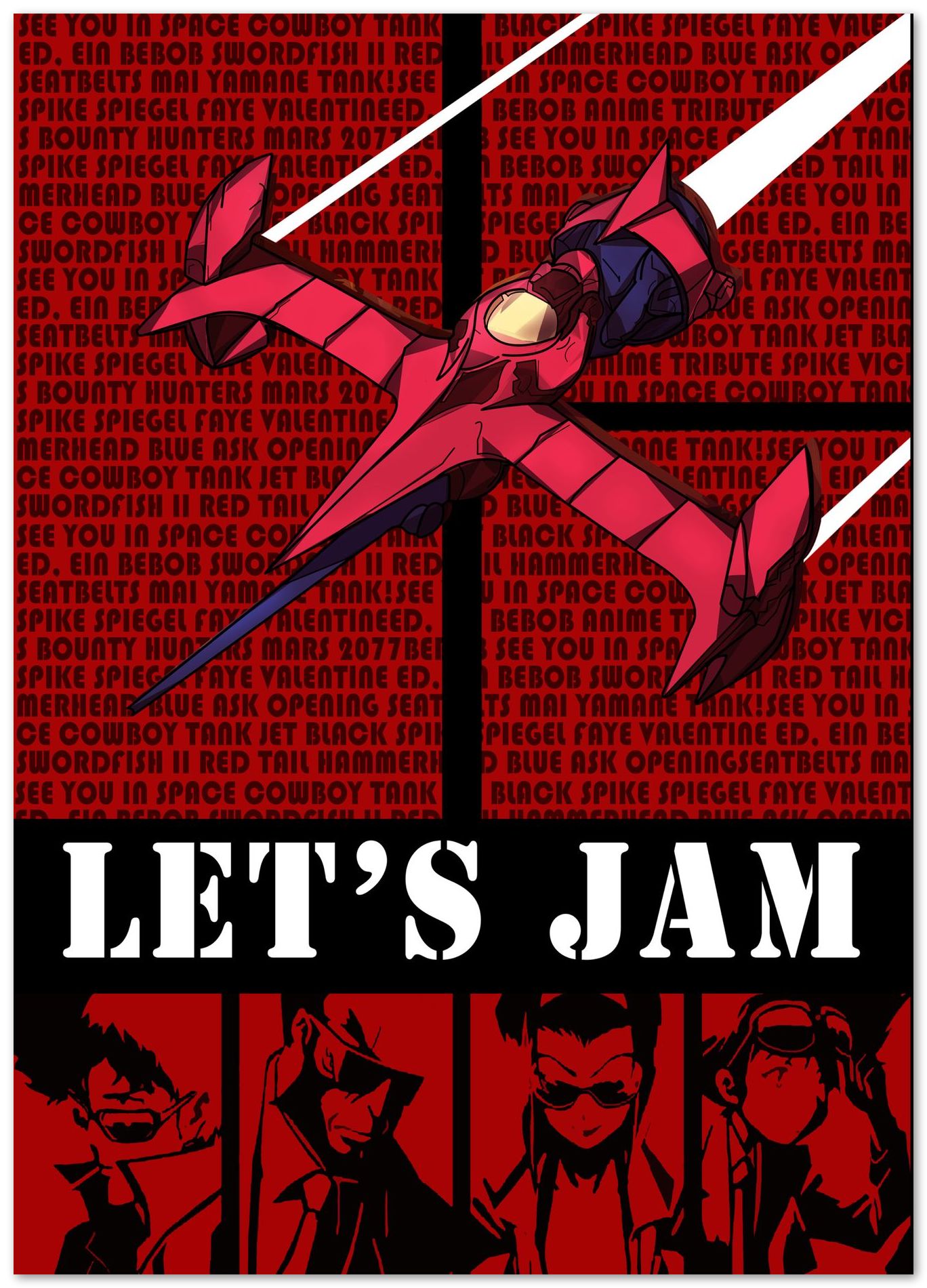Cowboy Bebop let's jam anime - @SyanArt