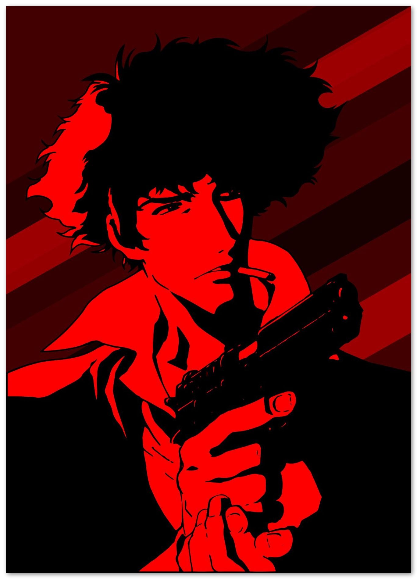 cowboy bebop red vector classic retro - @SyanArt