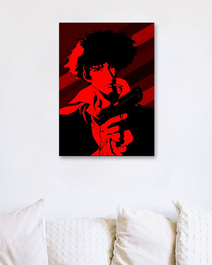 cowboy bebop red vector classic retro - @SyanArt