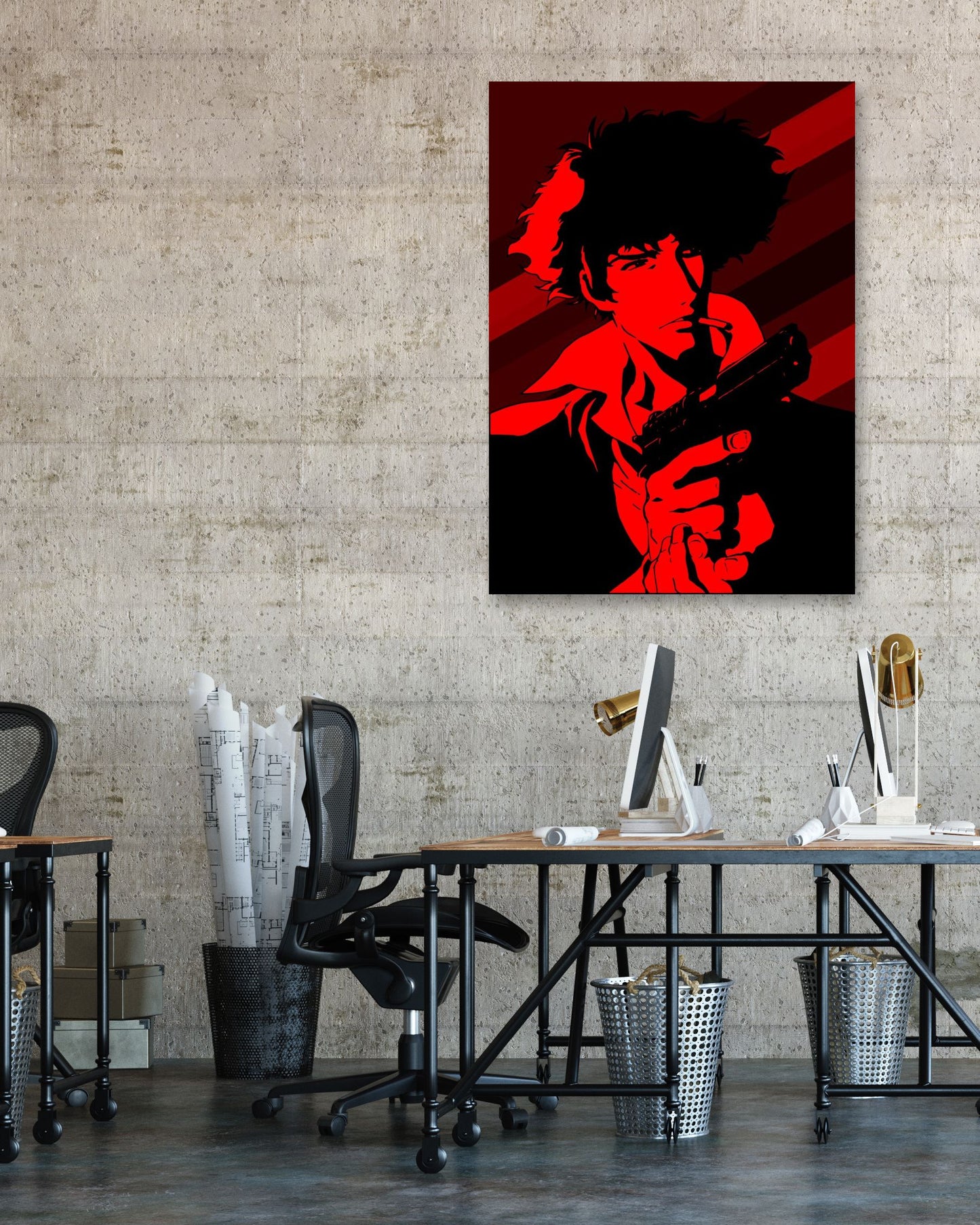 cowboy bebop red vector classic retro - @SyanArt