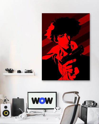 cowboy bebop red vector classic retro - @SyanArt