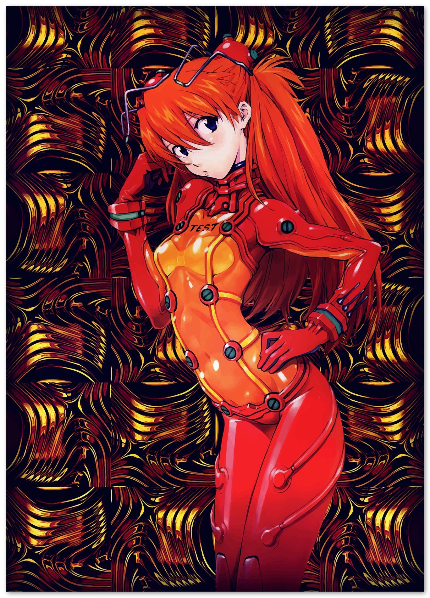 Evangelion anime Asuka pilot neon - @SyanArt