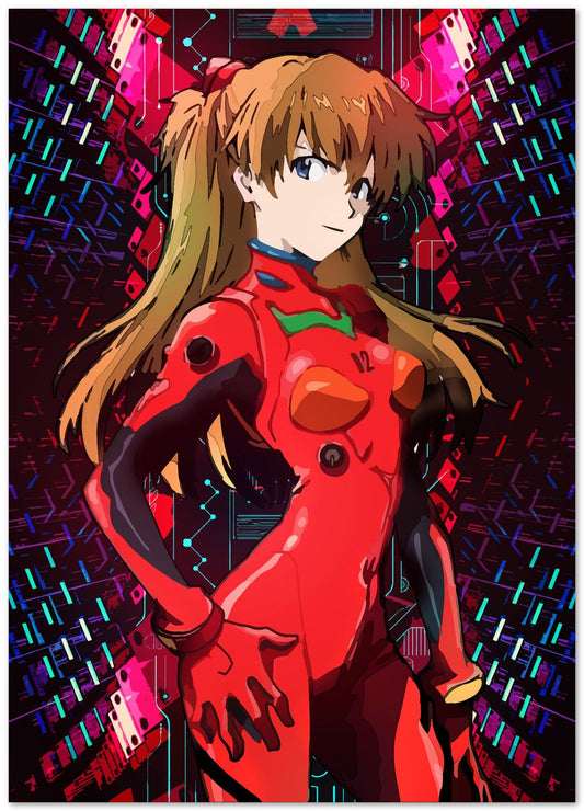 Evangelion Eva Asuka neon Pilot anime - @SyanArt