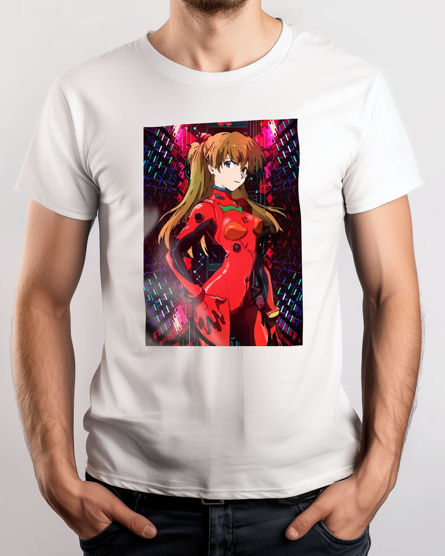 Evangelion Eva Asuka neon Pilot anime - @SyanArt