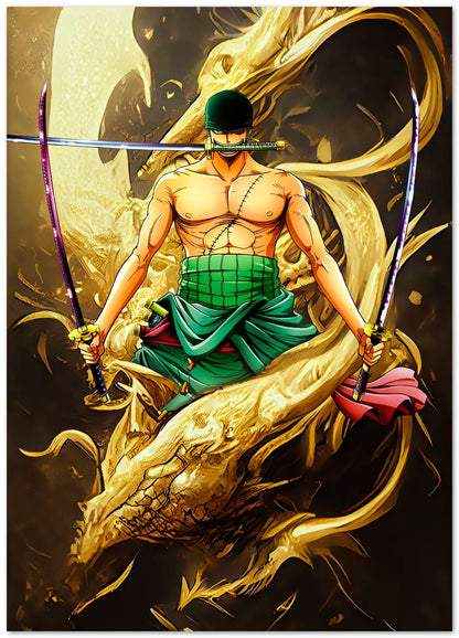 One Piece Zoro ultra gold 3 sword style - @SyanArt