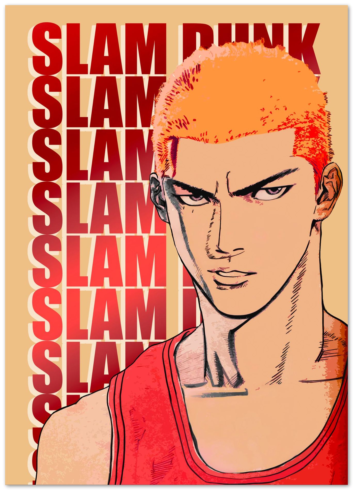 Slam Dunk vector poster Hanamichi - @SyanArt