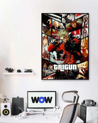 Trigun ultimate cover art classic anime - @SyanArt