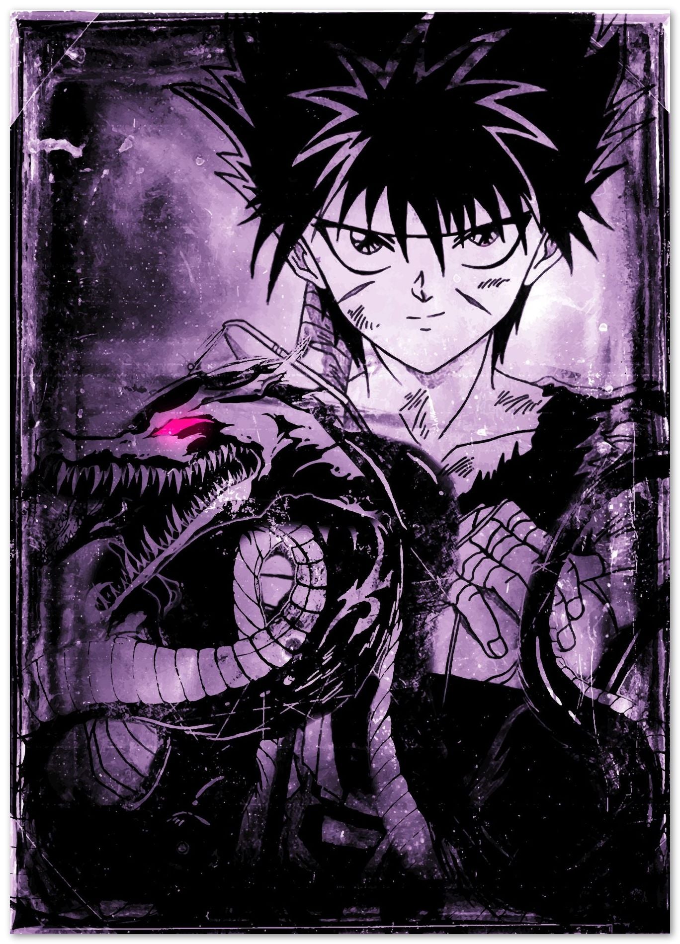 Yuyu Hakusho Hiei dragon flamme - @SyanArt