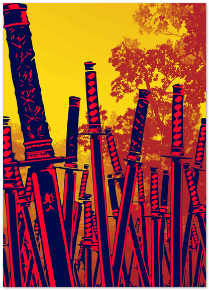 Katana retro pop art vector cinema - @SyanArt