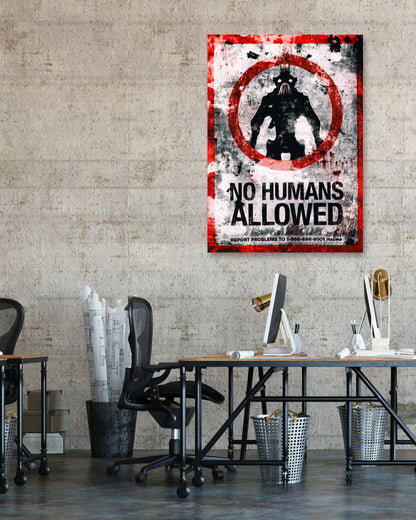 District 9 no humans allowed sign - @SyanArt