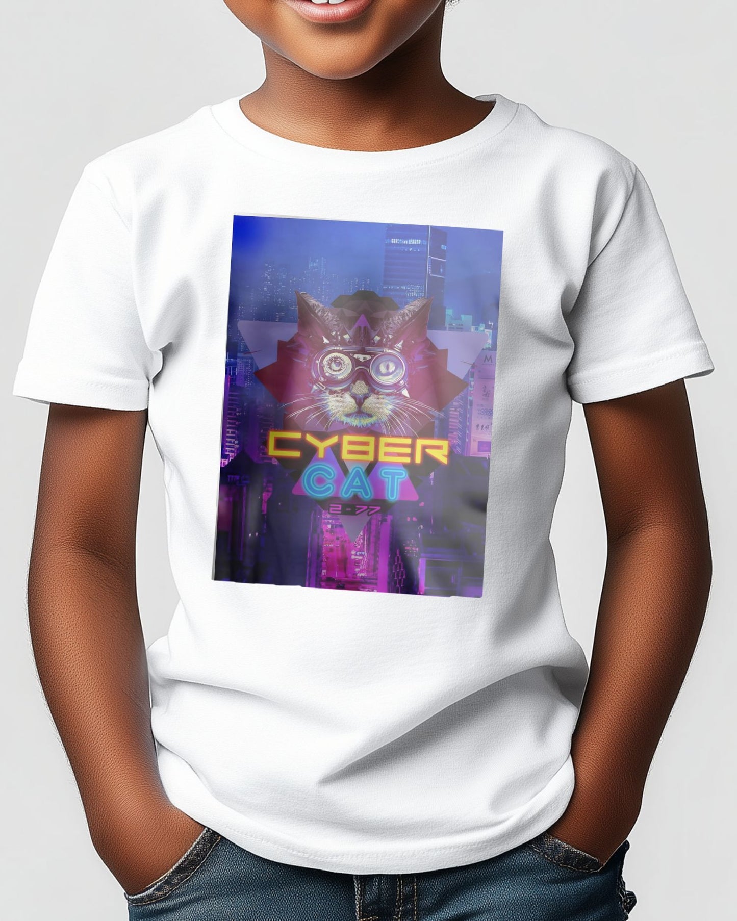 Cybercat 2077 funny gag gaming mancave - @SyanArt