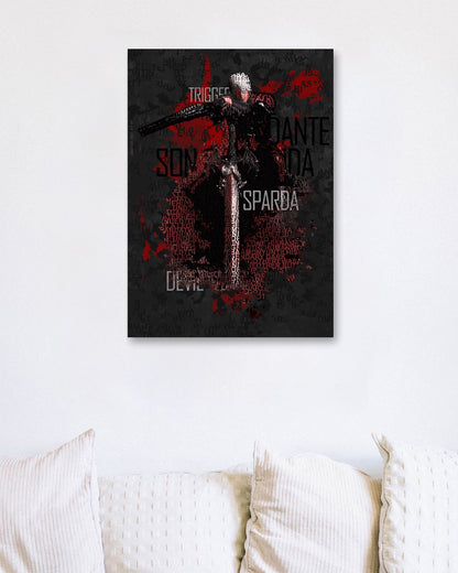 Dante Devil May Cry 1 Text art - @SyanArt