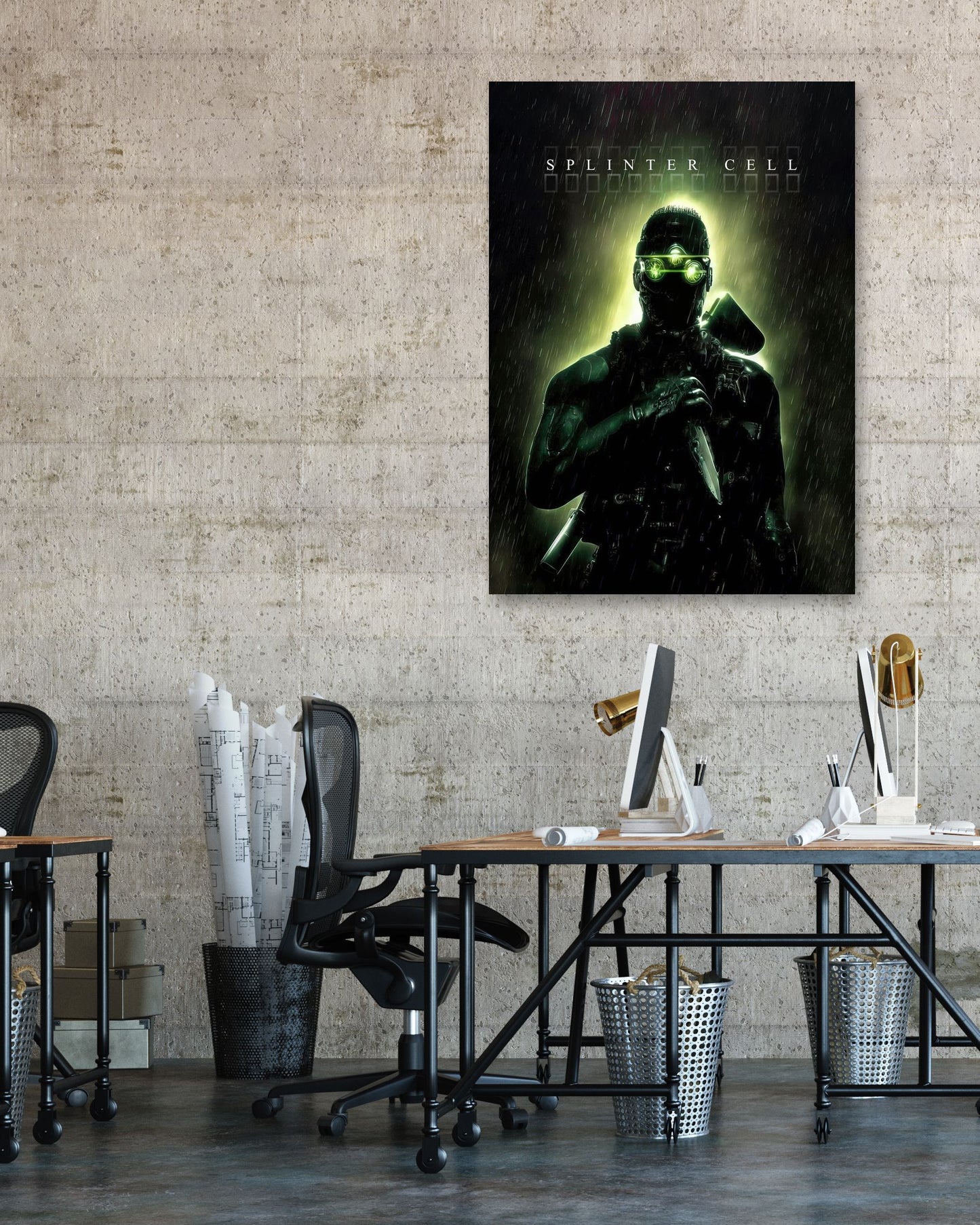 Splinter cell Sam fisher rain night vision - @SyanArt