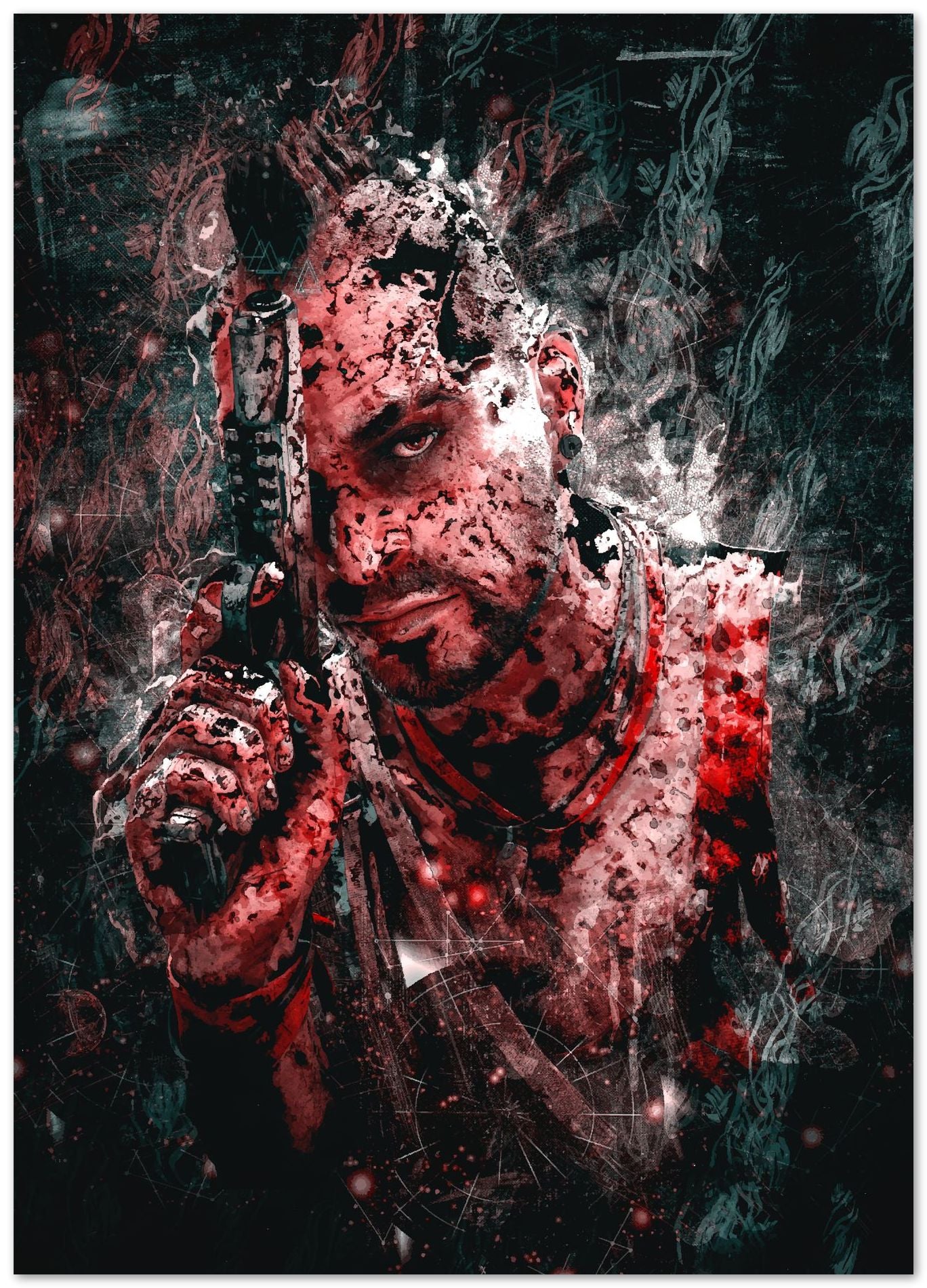 Far Cry 3 Vaas  abstract portrait - @SyanArt